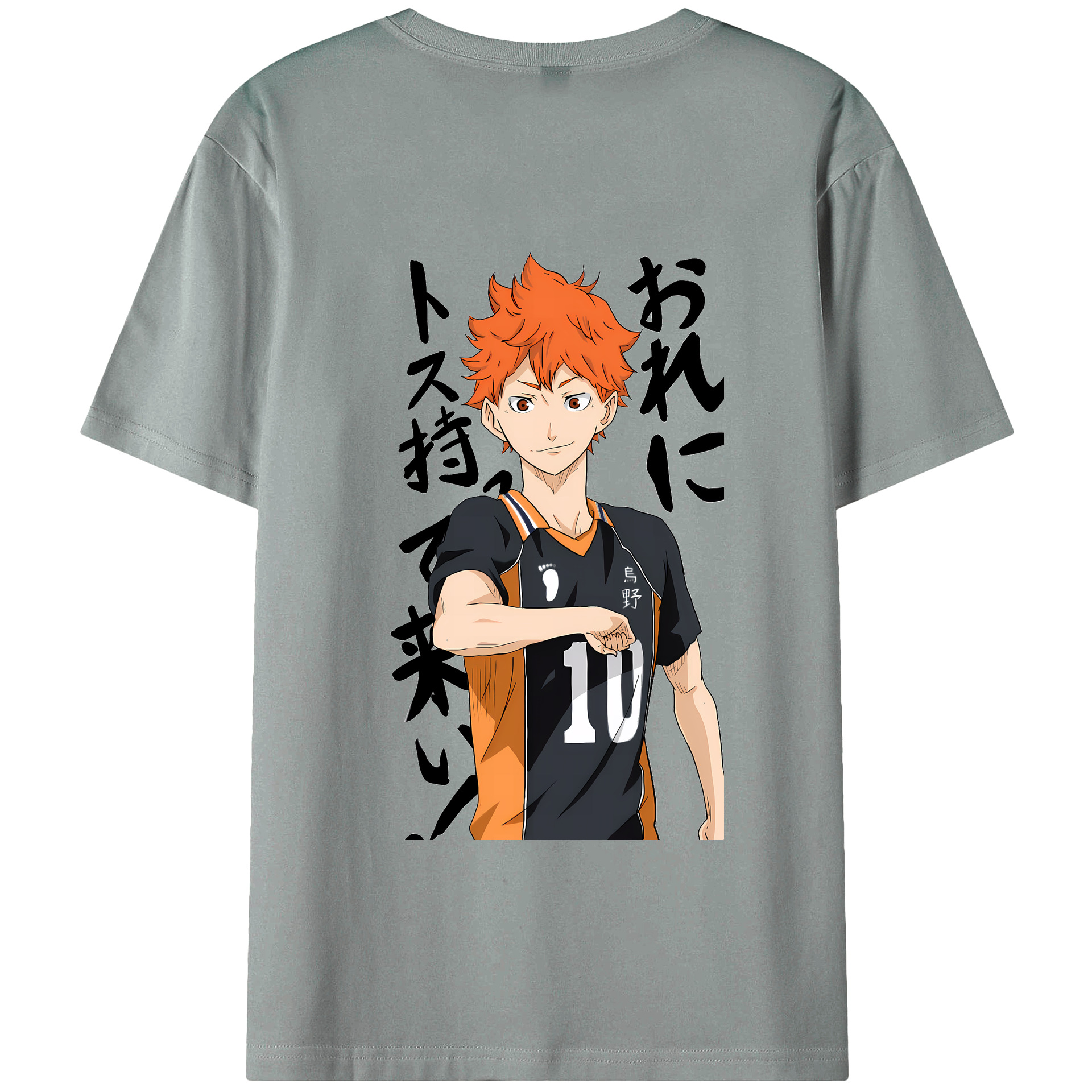 （画像用） ハイキュー!! Haikyu!! 綿100％ メンズ半袖Tシャツ（バックプリント） 通気性